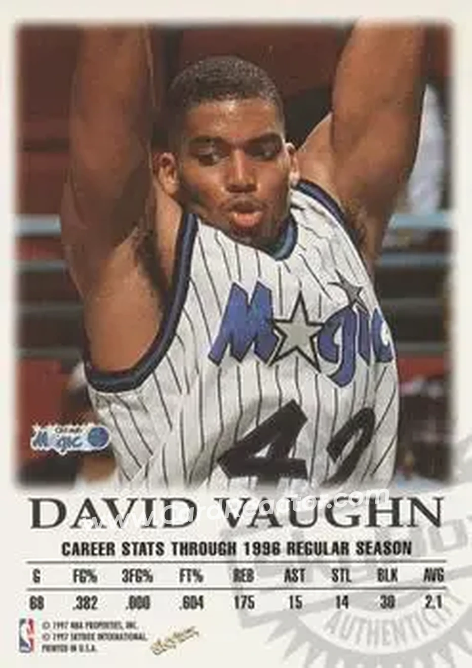 Back of David Vaughn