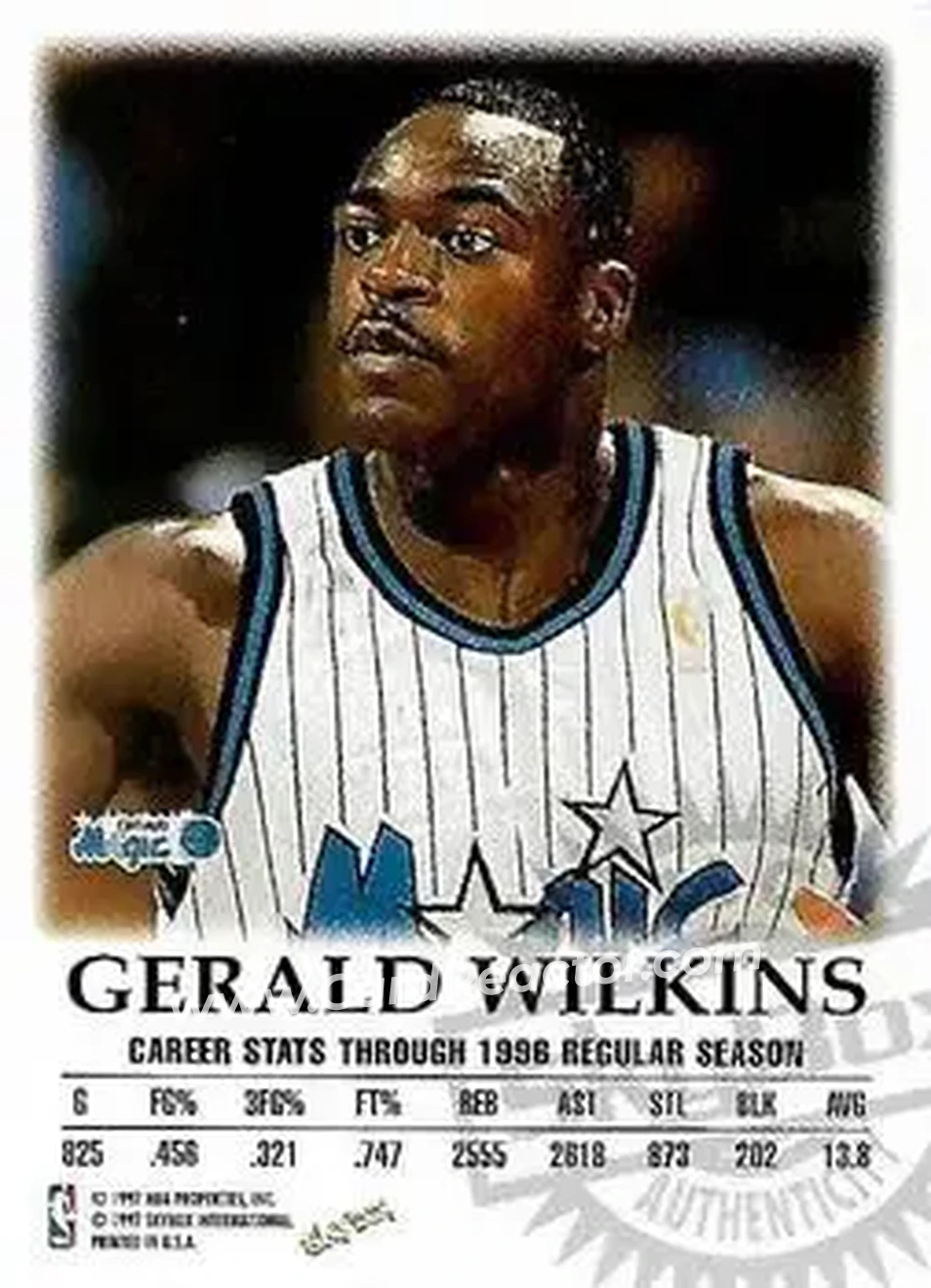 Back of Gerald Wilkins