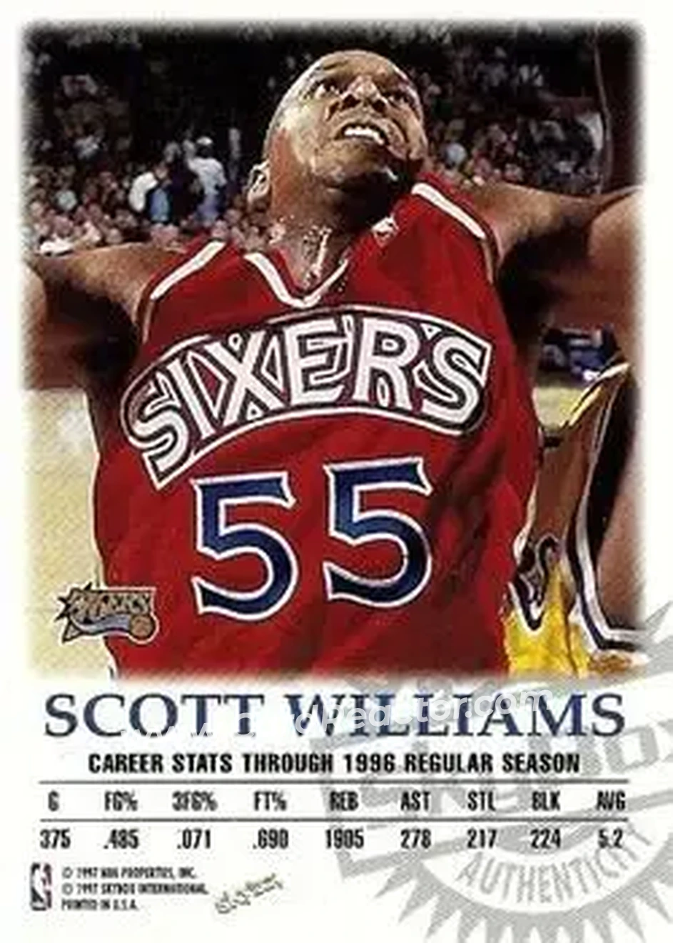 Back of Scott Williams