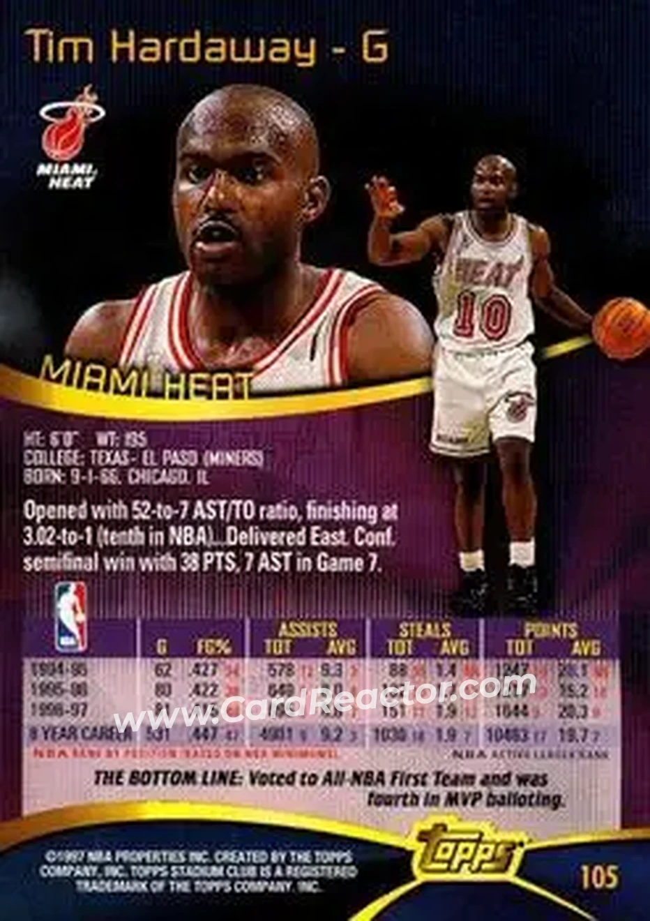 Back of Tim Hardaway