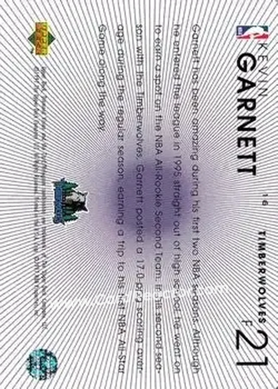 Back of Kevin Garnett