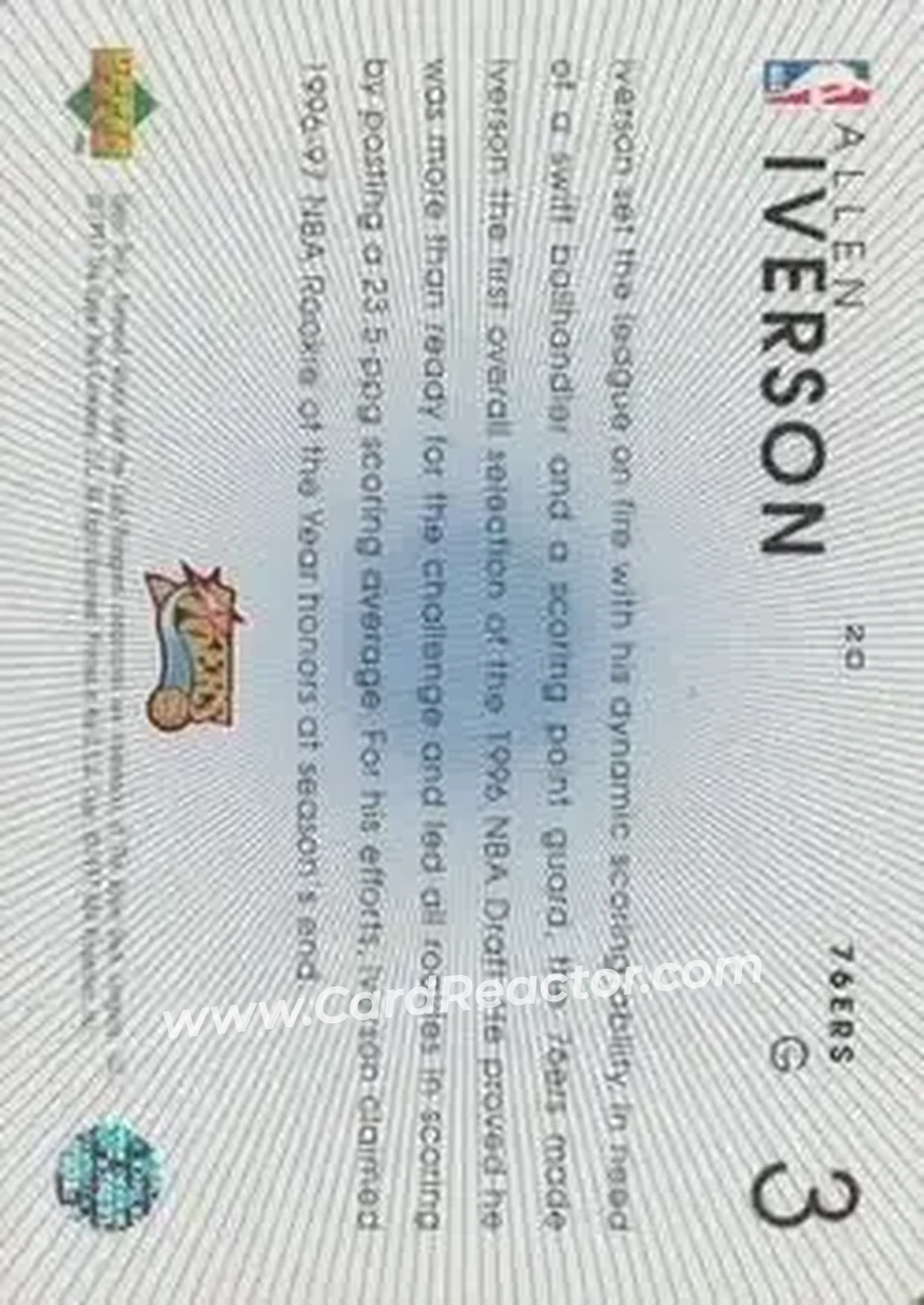 Back of Allen Iverson