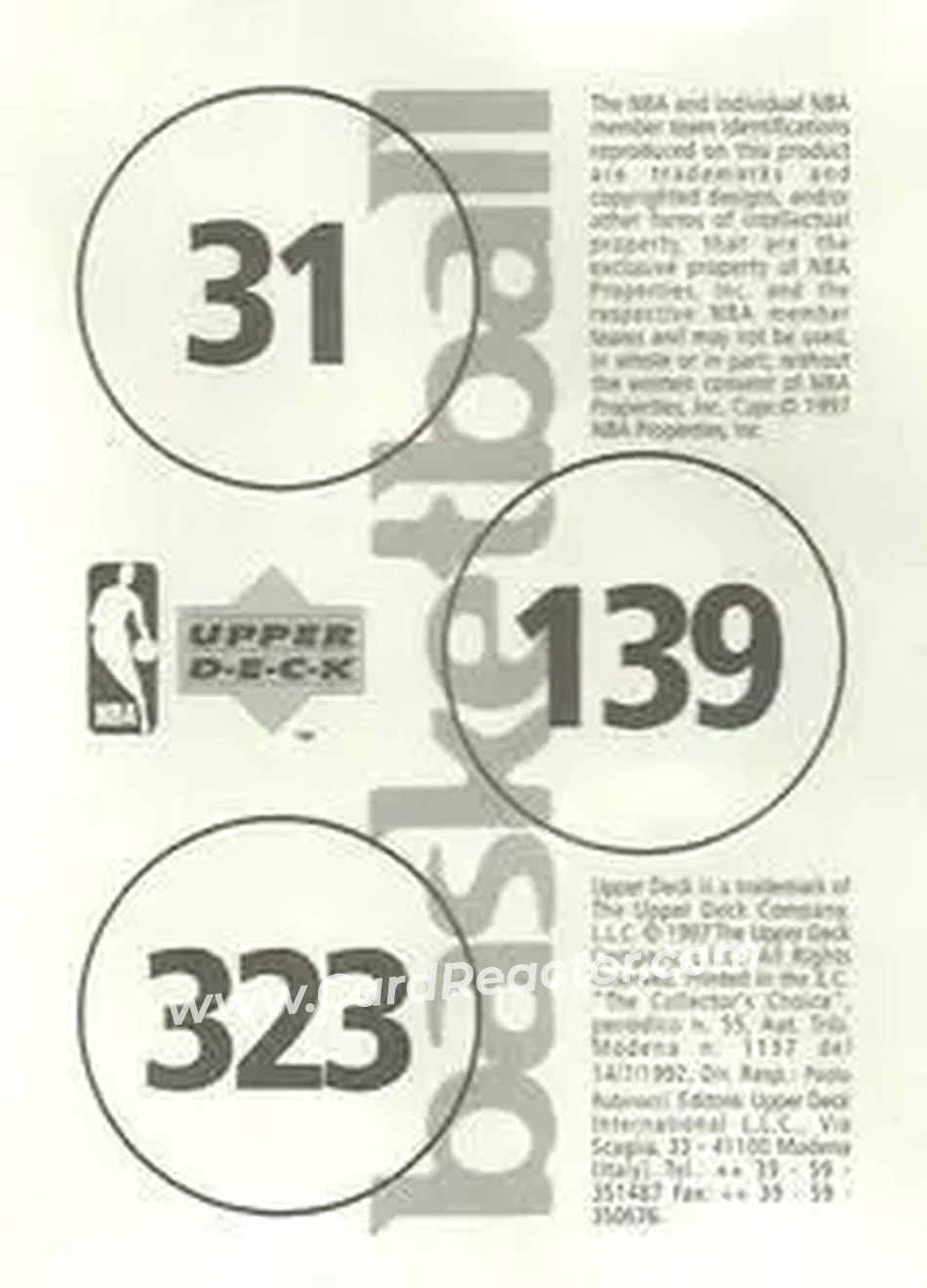Back of Card #31