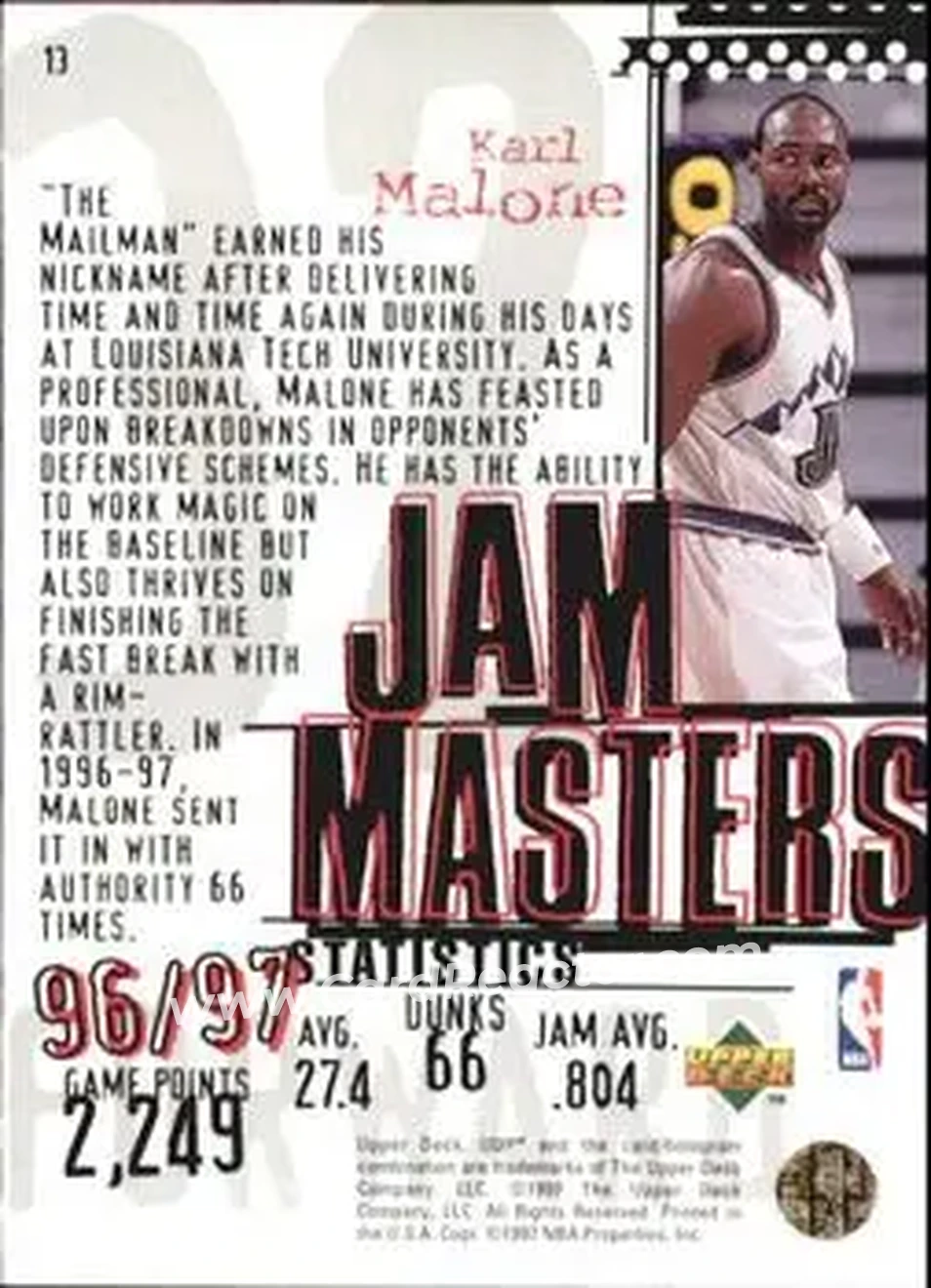 Back of Karl Malone