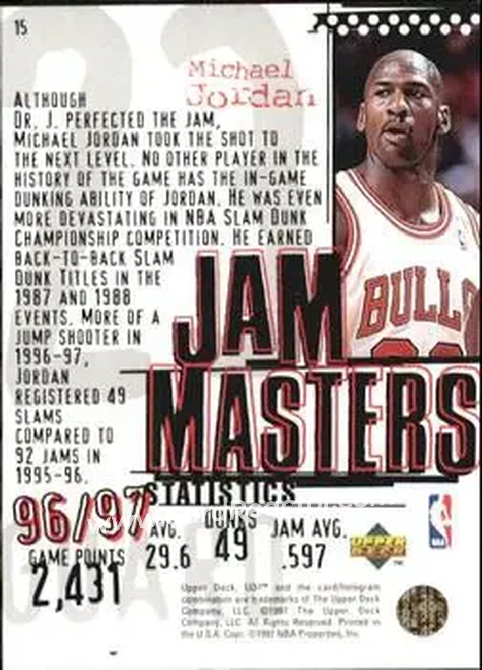 Back of Michael Jordan