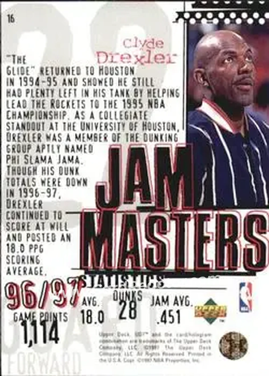 Back of Clyde Drexler