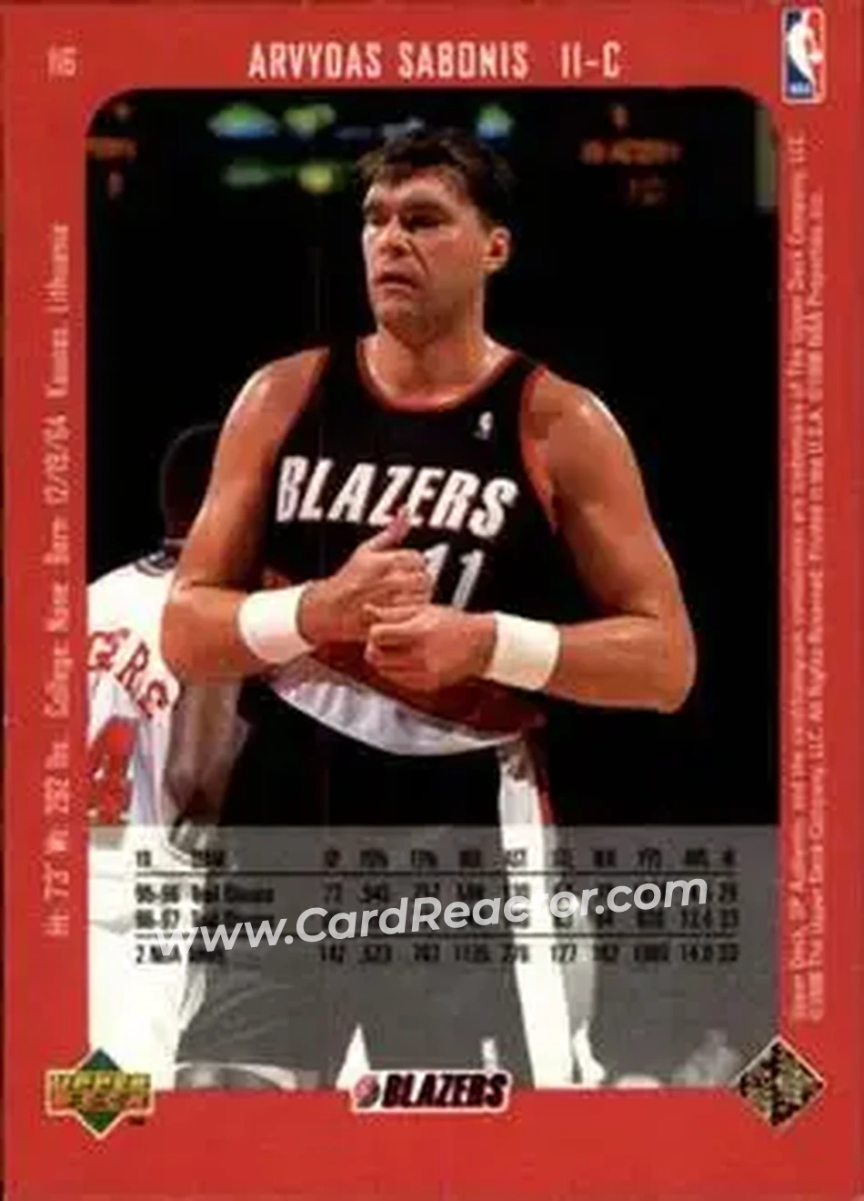 Back of Arvydas Sabonis