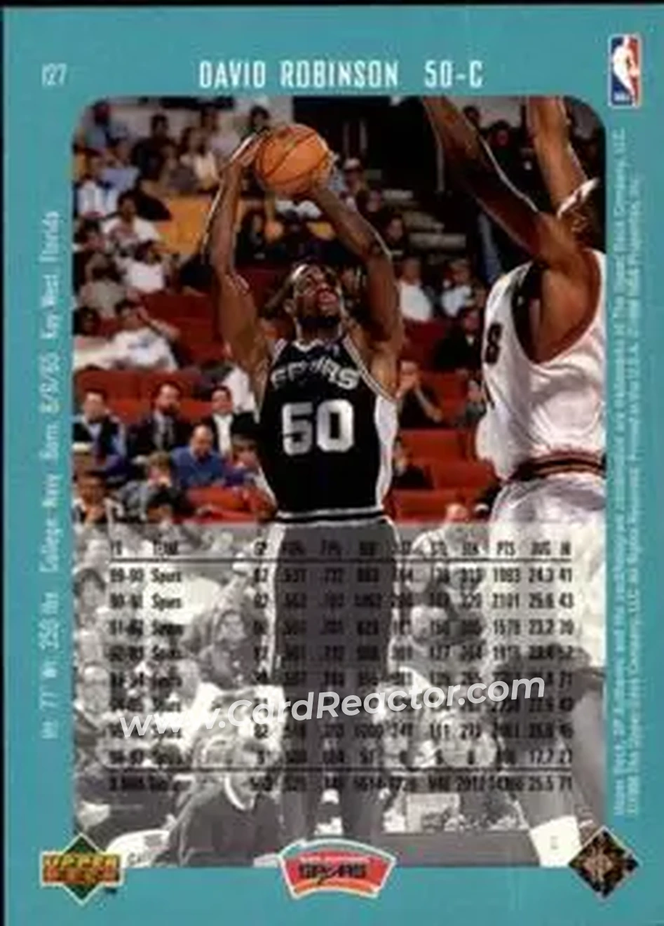 Back of David Robinson