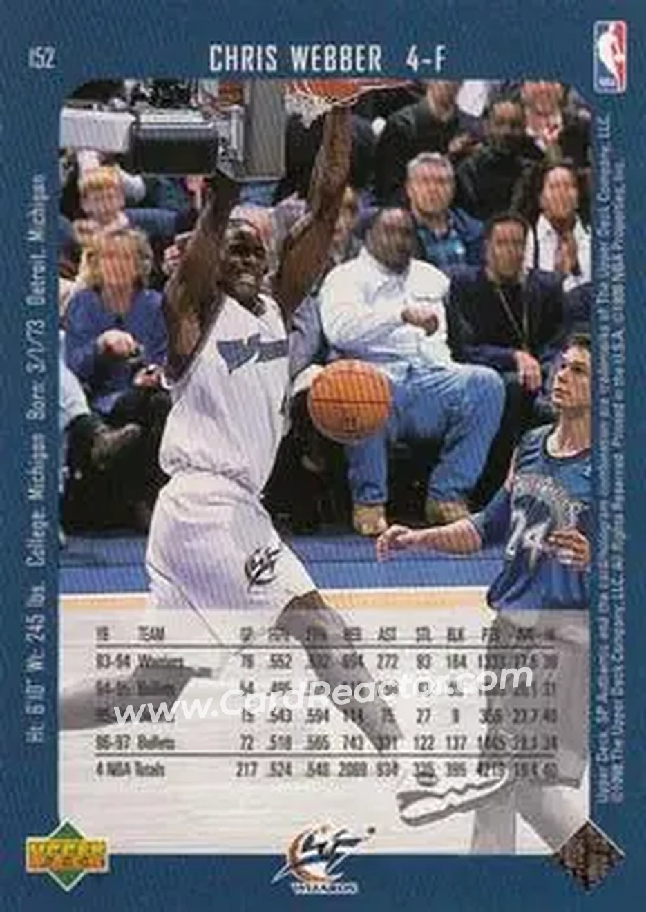 Back of Chris Webber