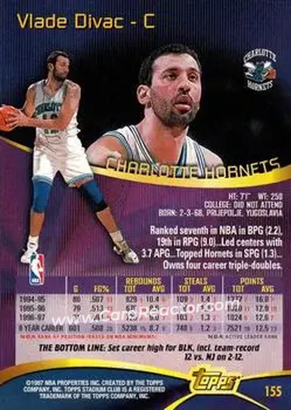 Back of Vlade Divac