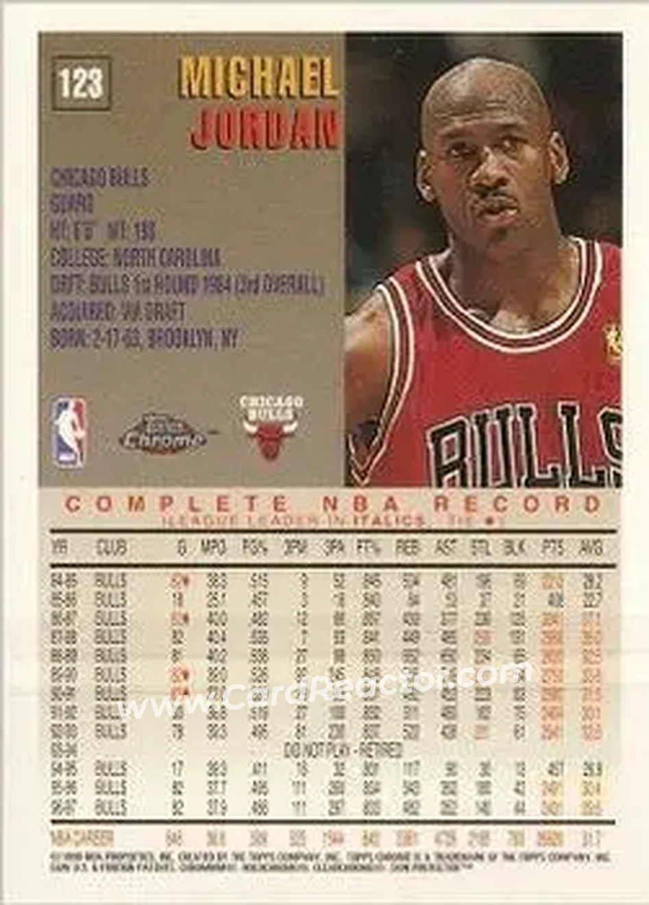 Back of Michael Jordan