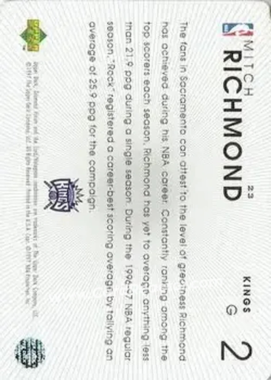 Back of Mitch Richmond