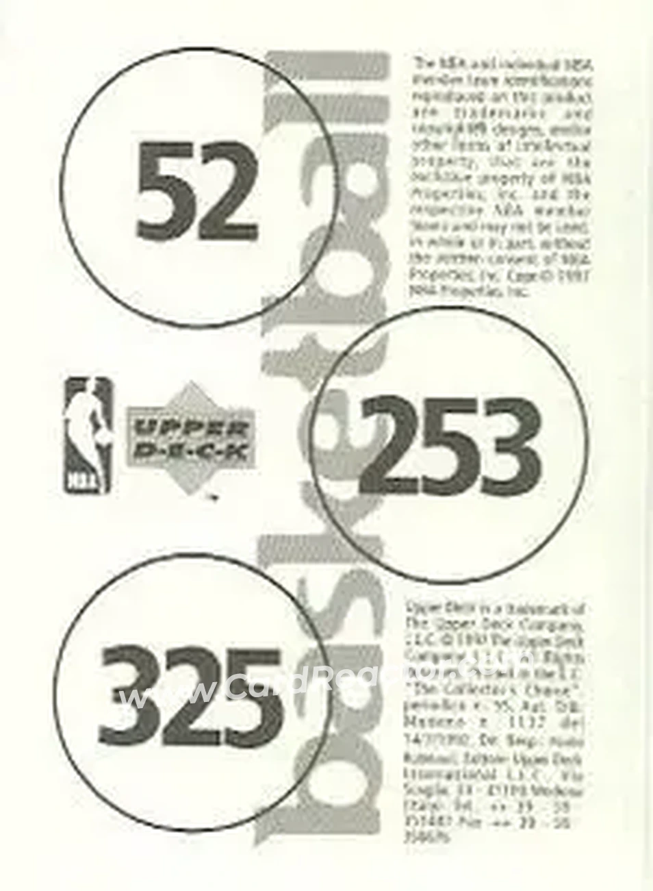Back of Card #52