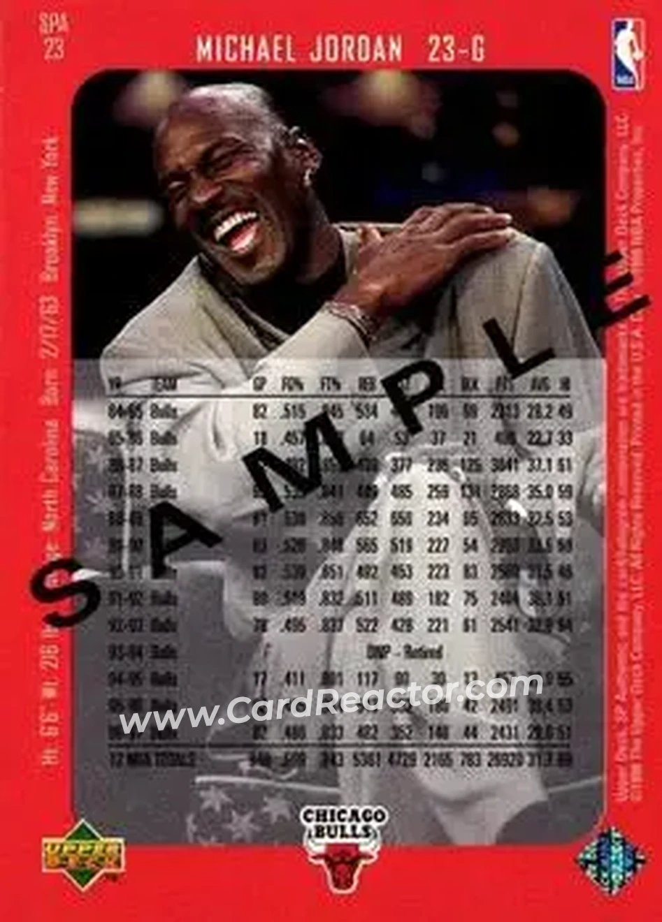 Back of Michael Jordan