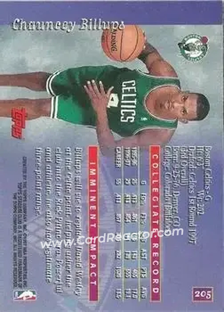 Back of Chauncey Billups