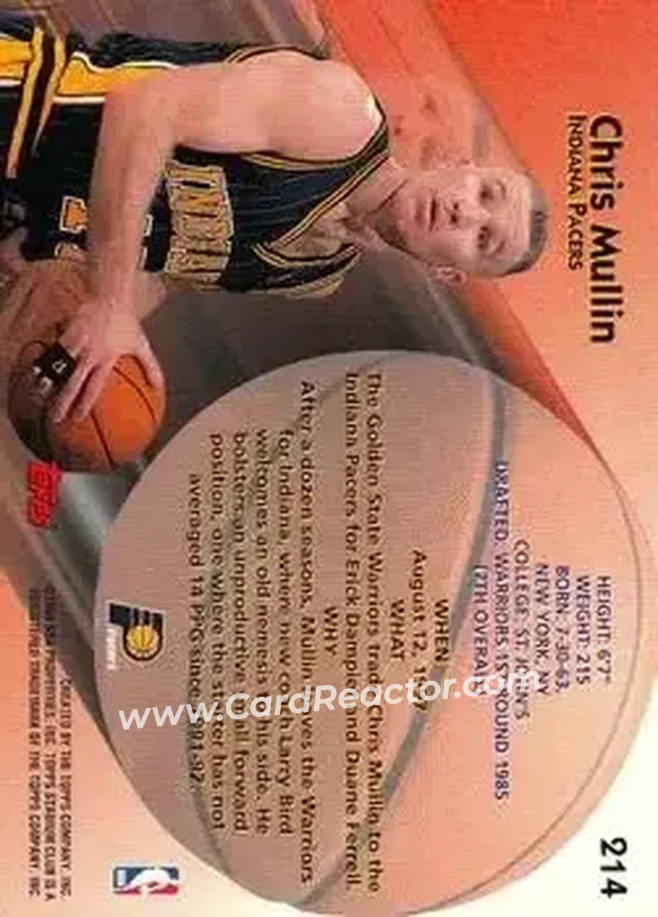 Back of Chris Mullin