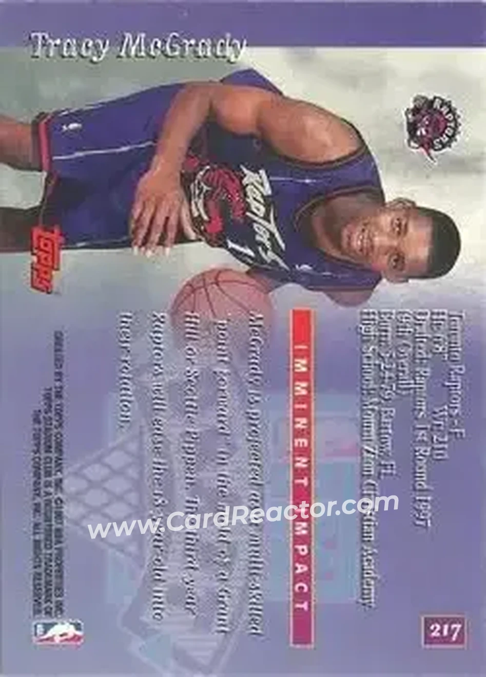Back of Tracy McGrady
