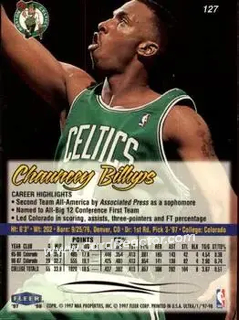 Back of Chauncey Billups