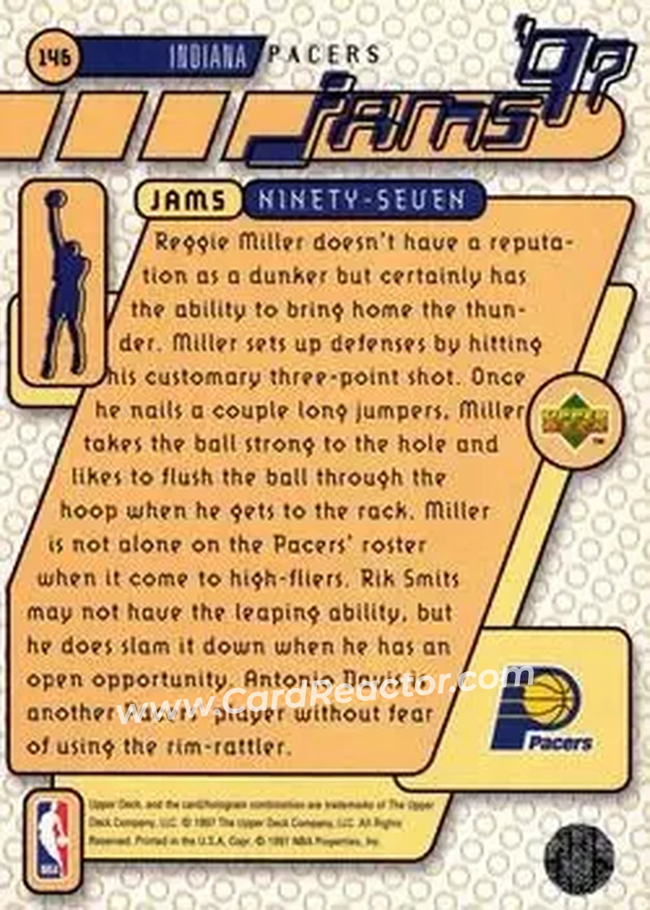 Back of Reggie Miller