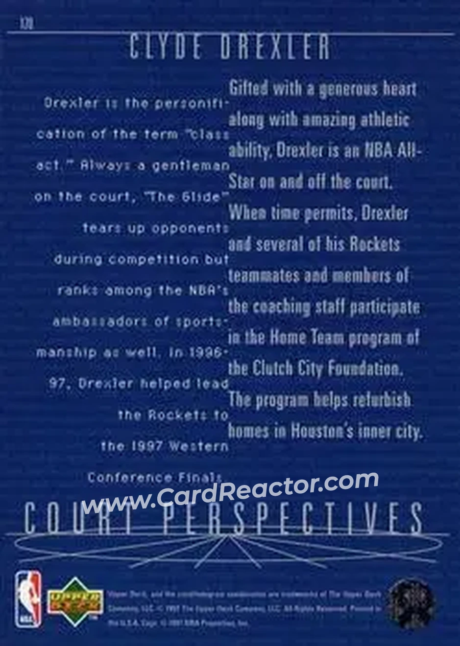 Back of Clyde Drexler