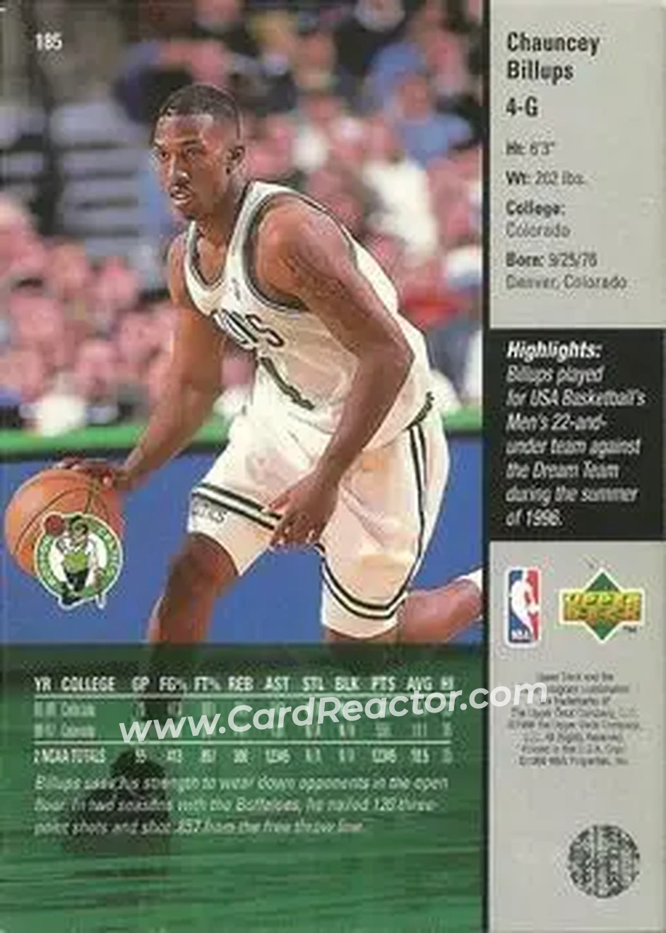 Back of Chauncey Billups