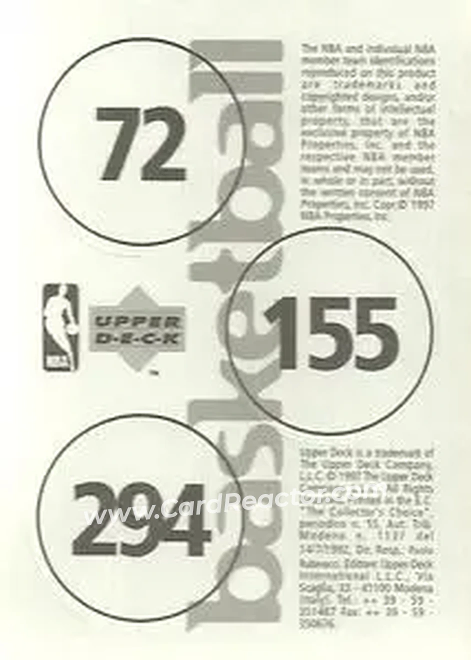 Back of Card #72
