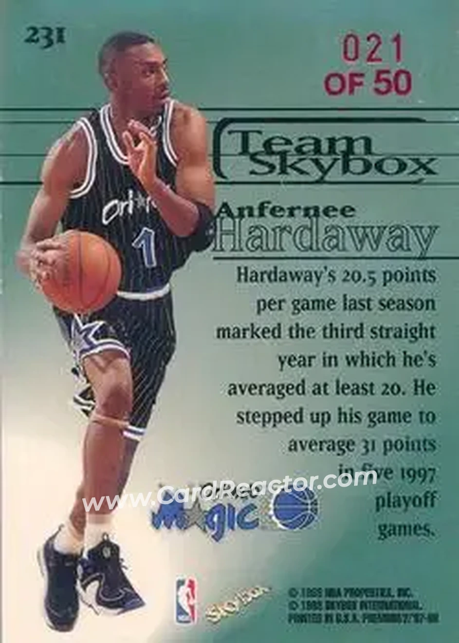 Back of Anfernee Hardaway