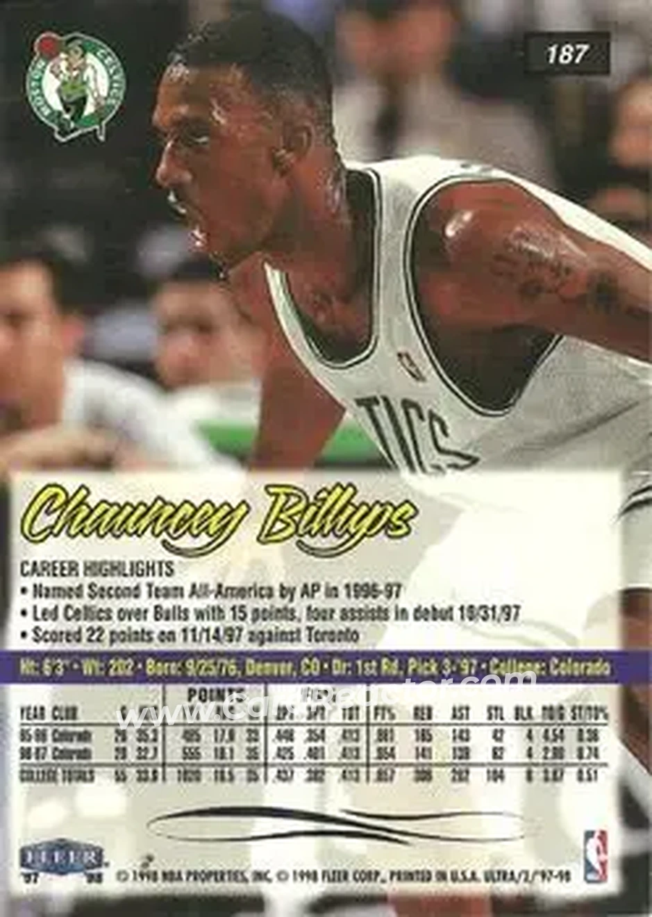 Back of Chauncey Billups