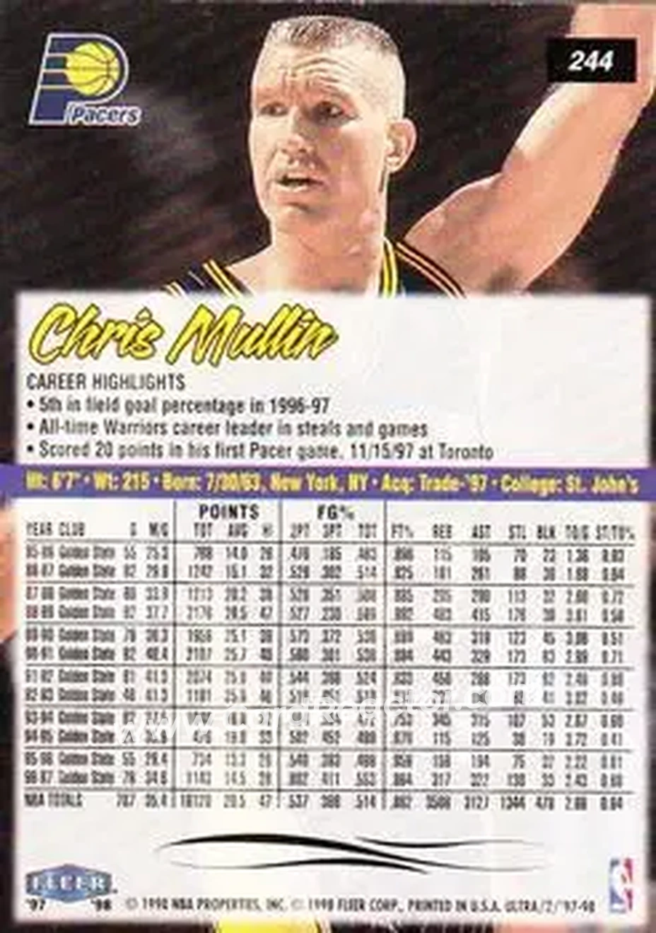 Back of Chris Mullin