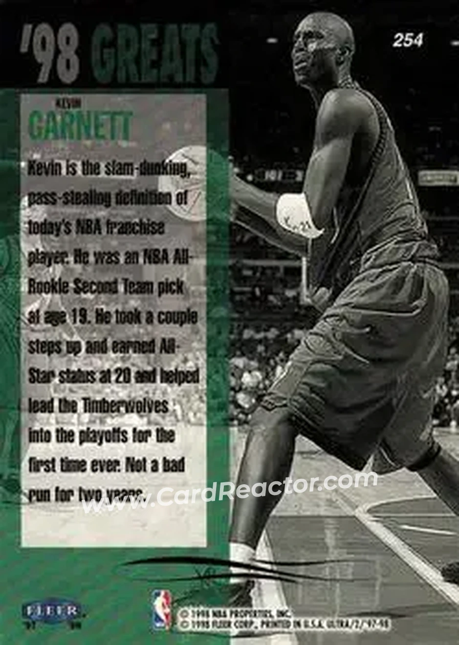 Back of Kevin Garnett