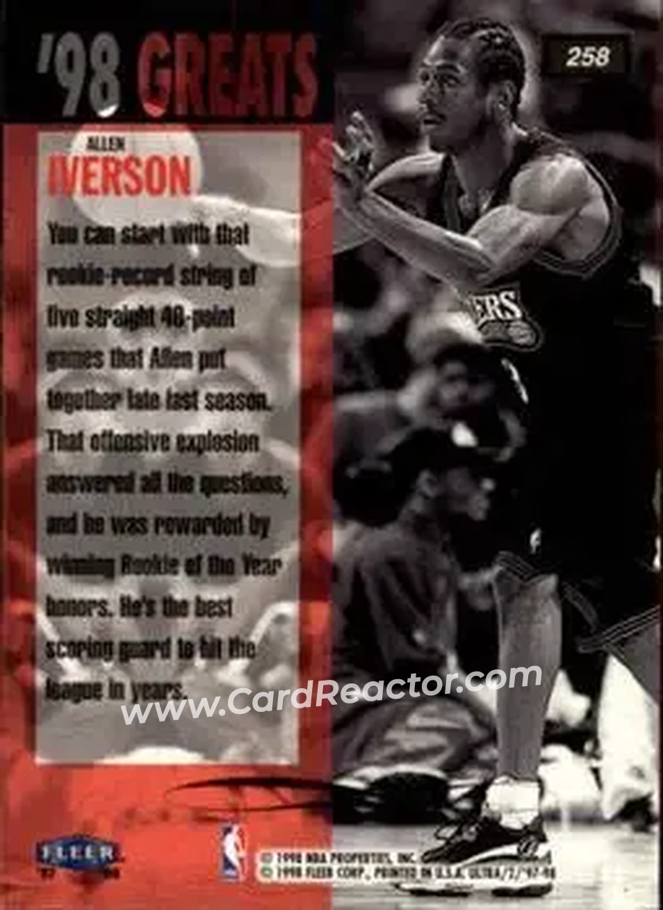 Back of Allen Iverson