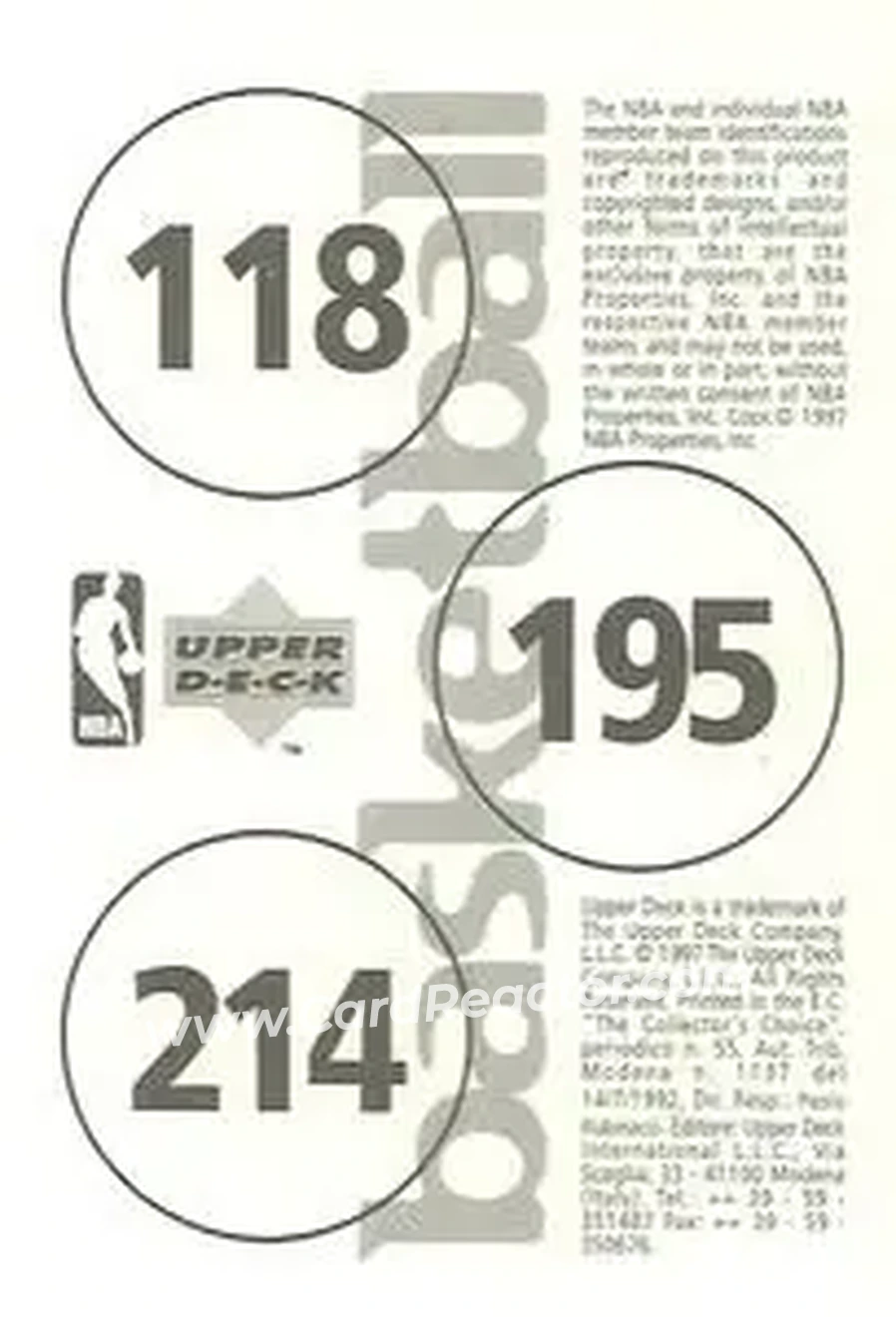Back of Card #118
