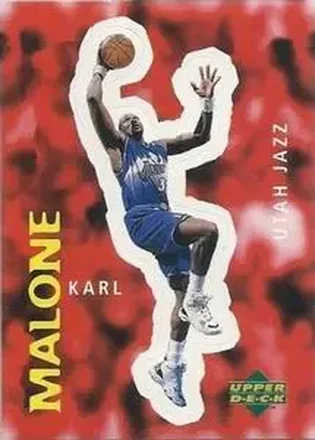 1997-98 Upper Deck NBA Stickers (European) #143 Karl Malone
