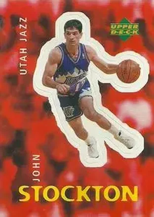 1997-98 Upper Deck NBA Stickers (European) #144 John Stockton