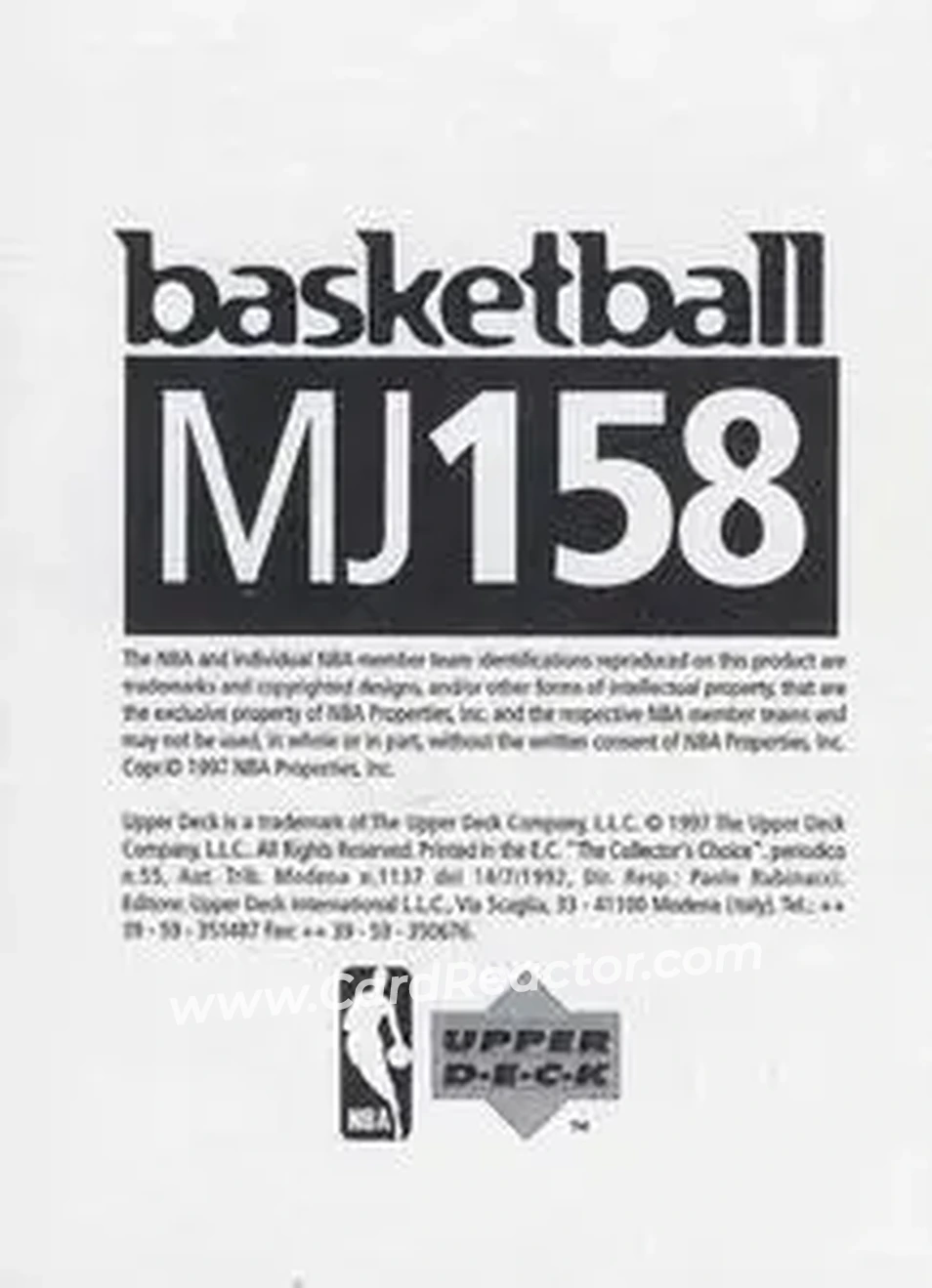 Back of Michael Jordan