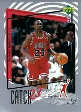 1997-98 Upper Deck NBA Stickers (European) #MJ158 Michael Jordan