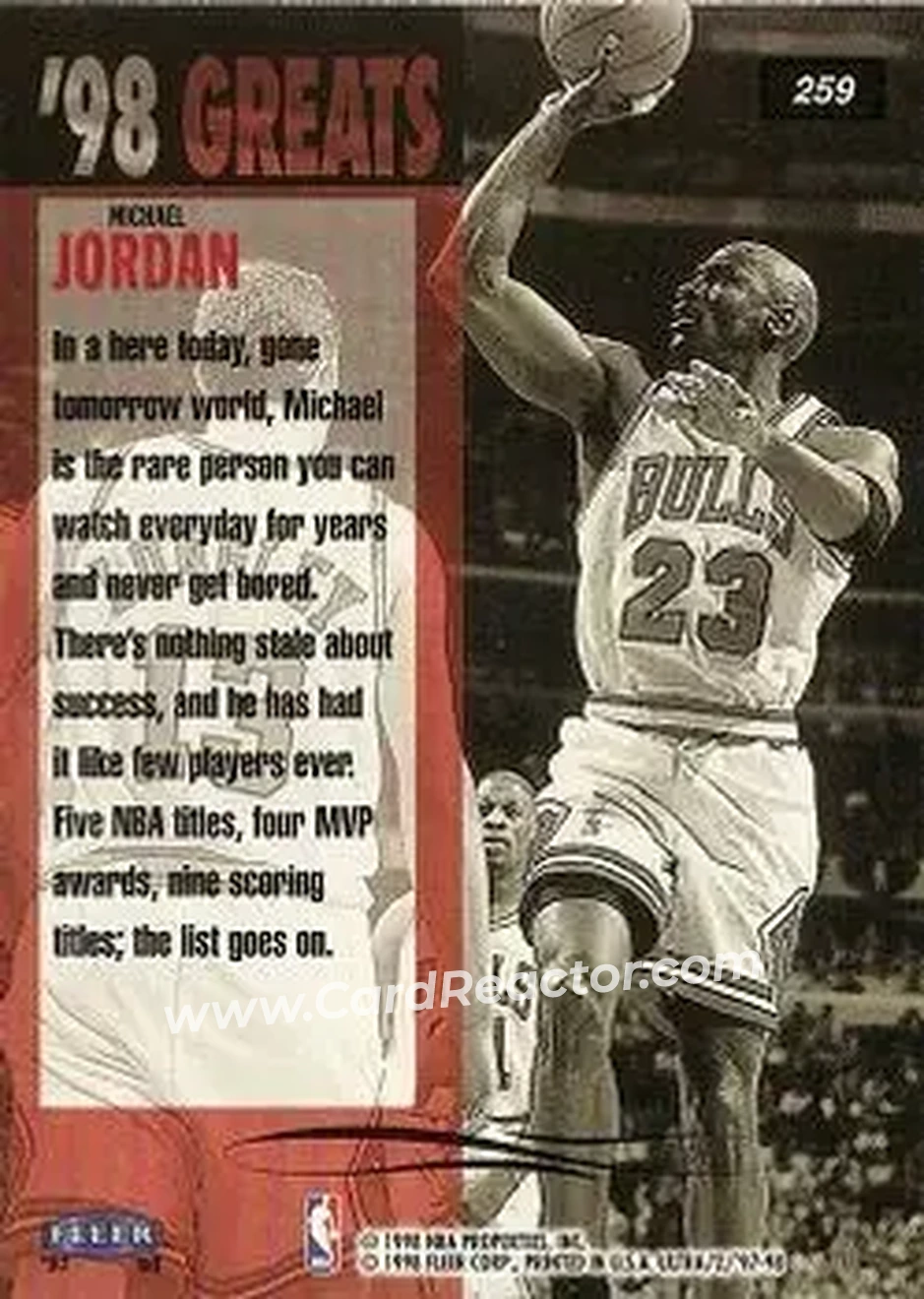 Back of Michael Jordan