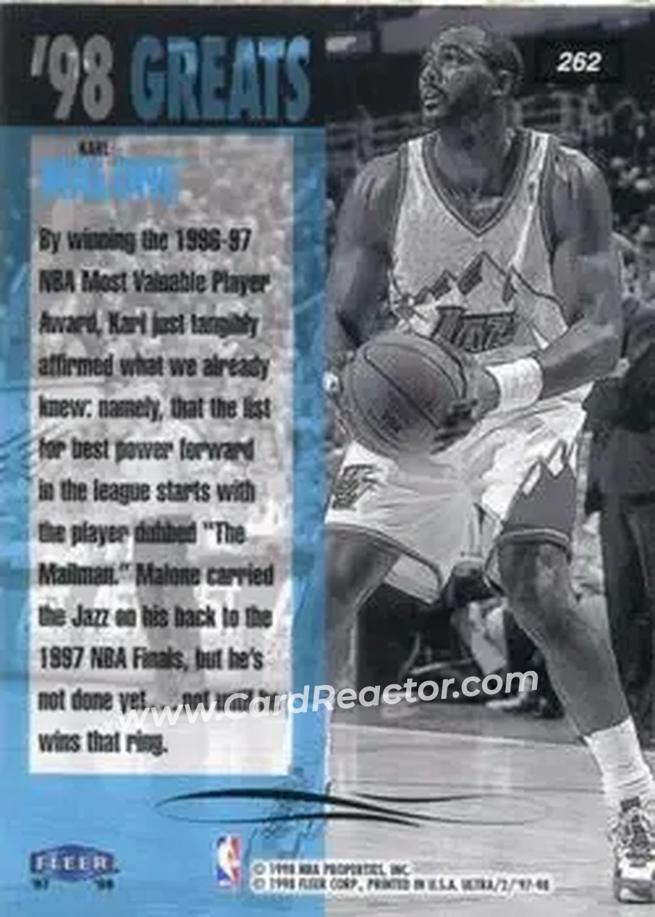 Back of Karl Malone