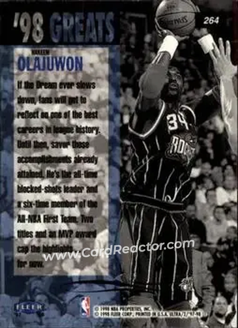 Back of Hakeem Olajuwon