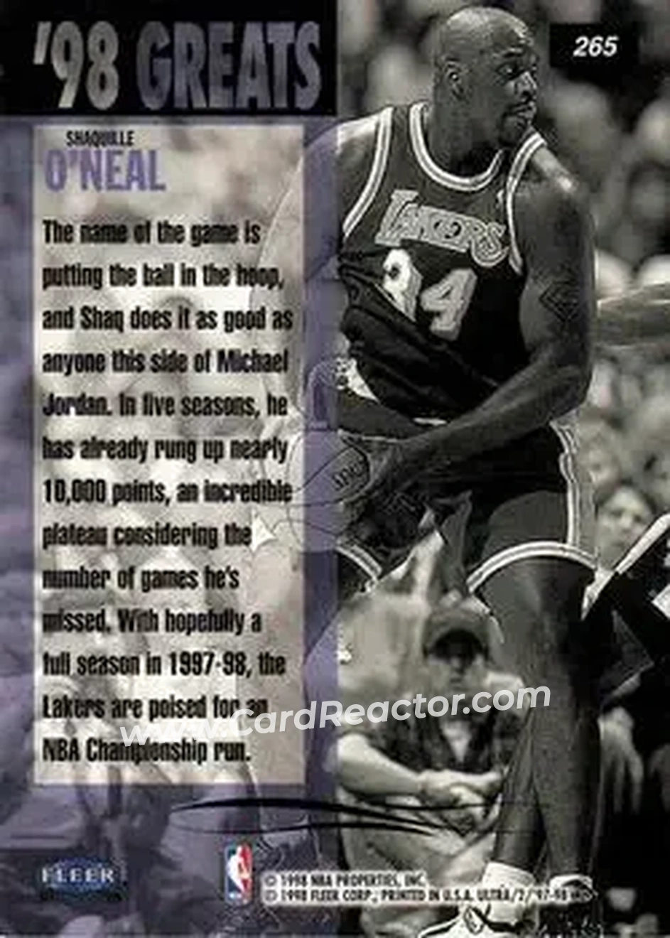 Back of Shaquille O'Neal