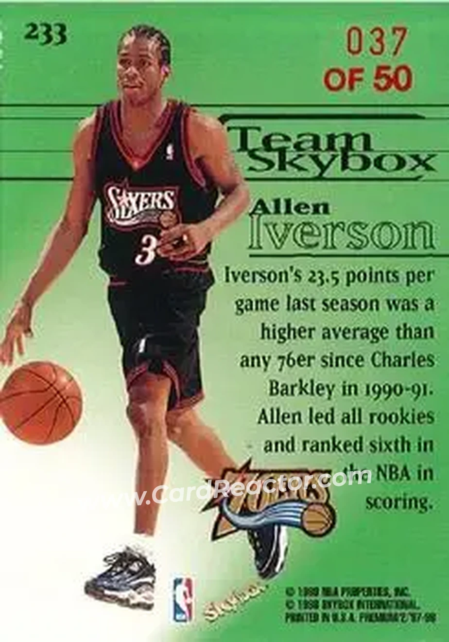 Back of Allen Iverson