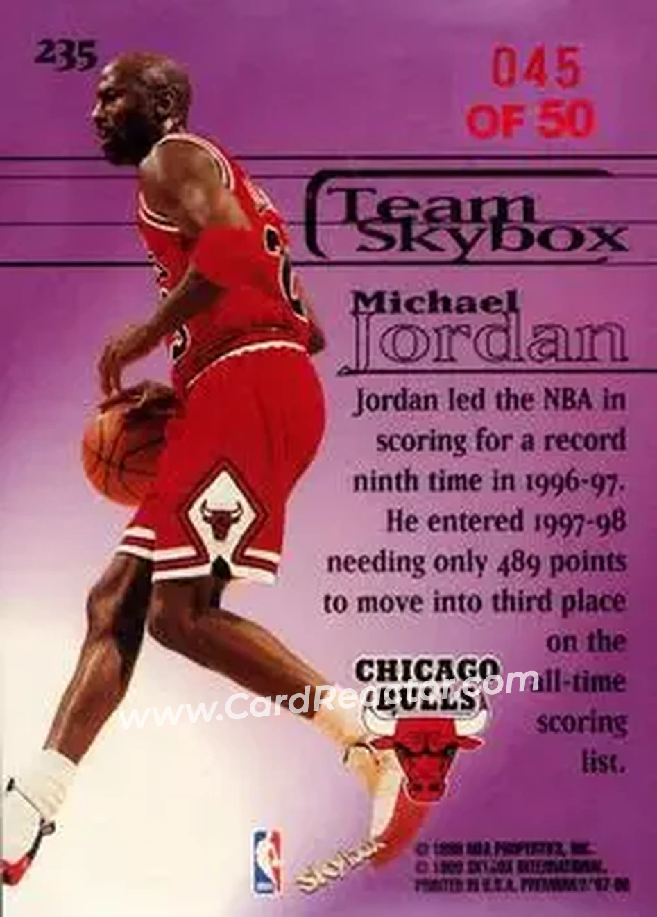 Back of Michael Jordan