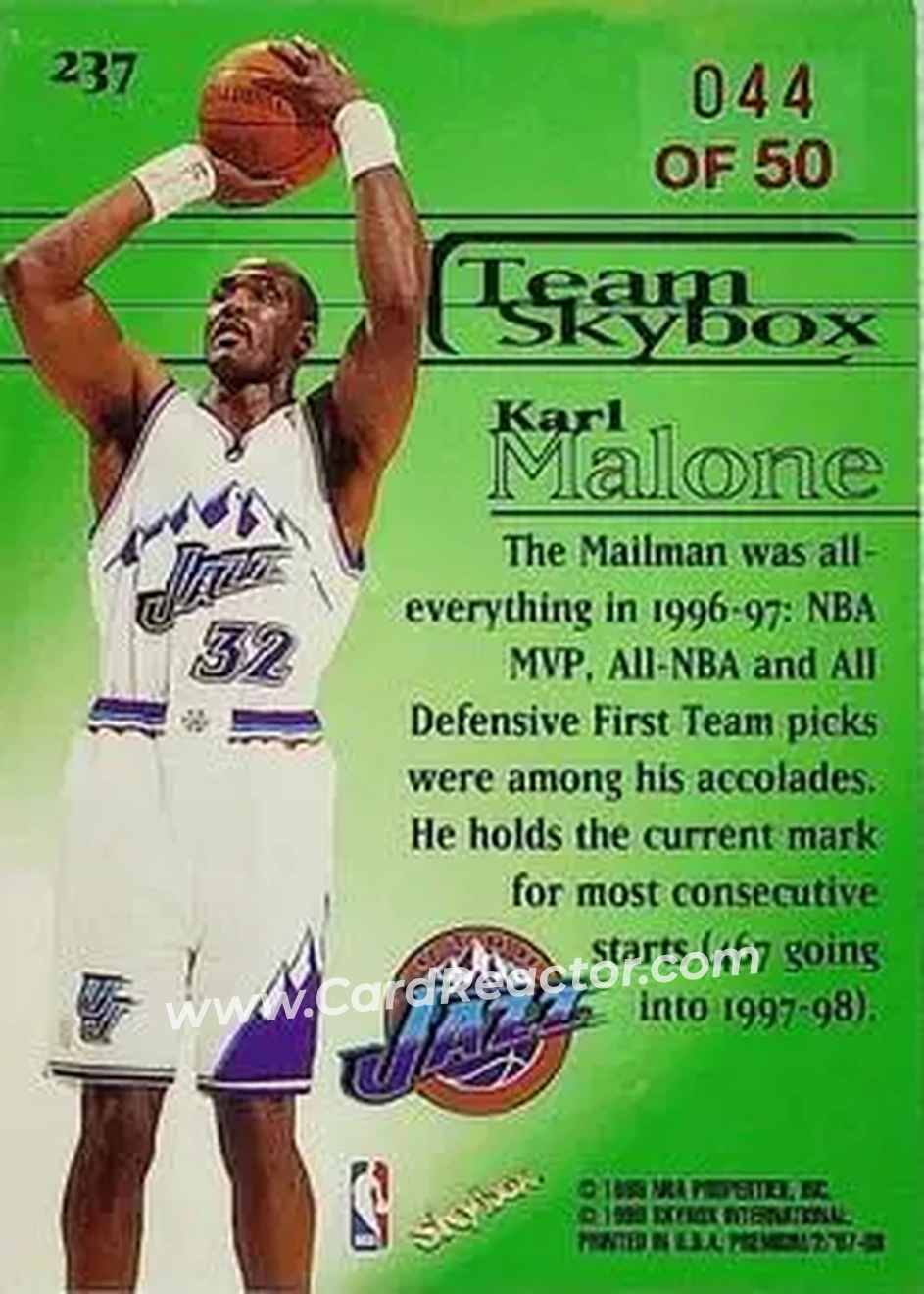 Back of Karl Malone