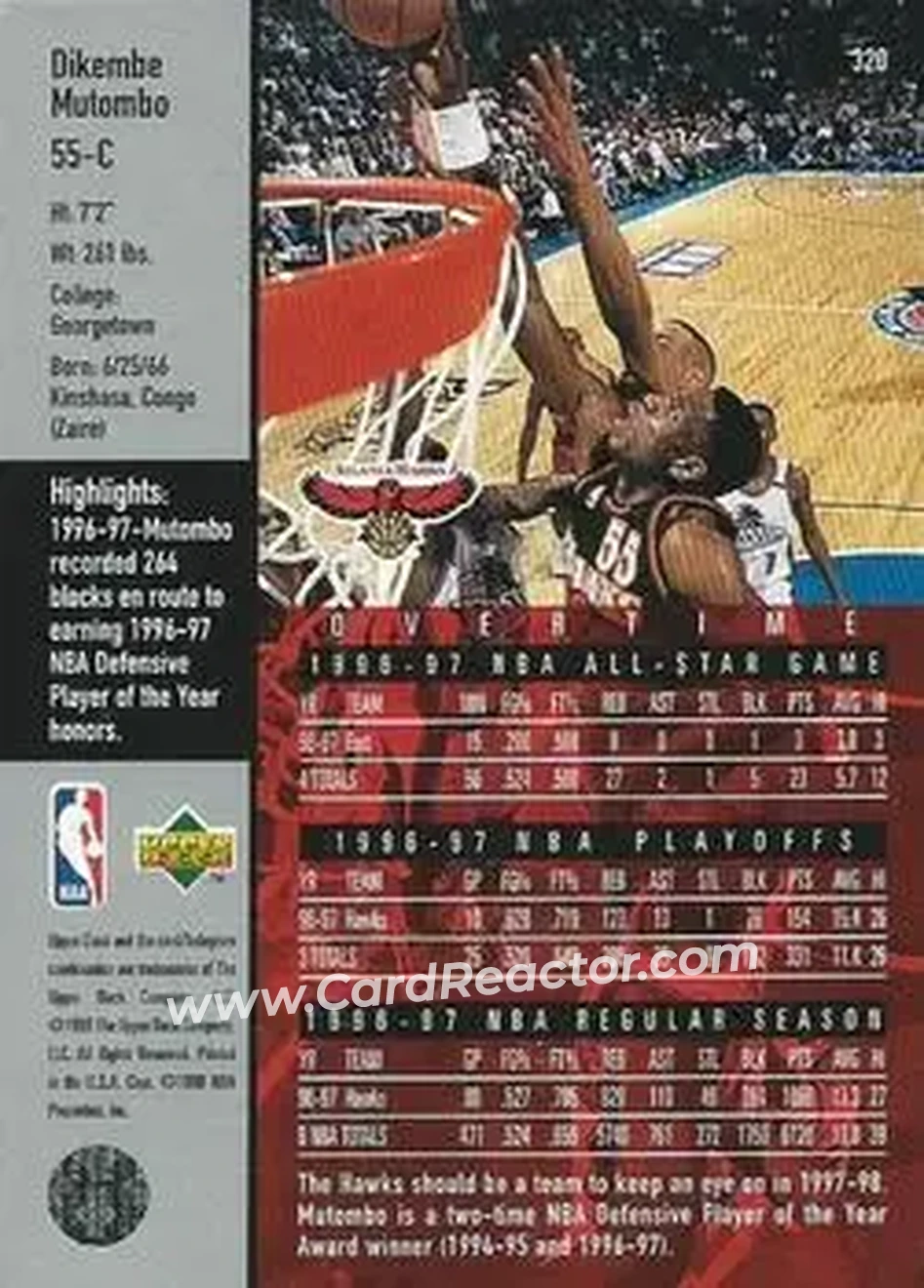 Back of Dikembe Mutombo