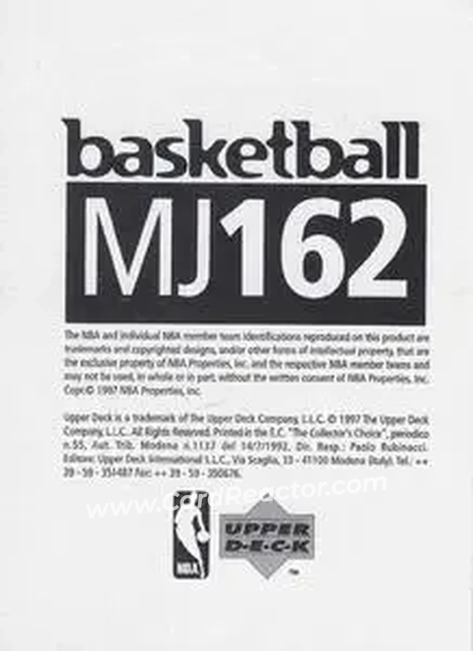 Back of Michael Jordan