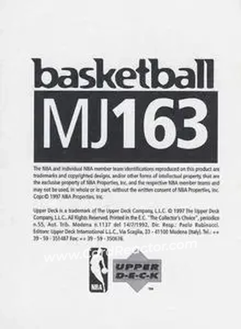 Back of Michael Jordan