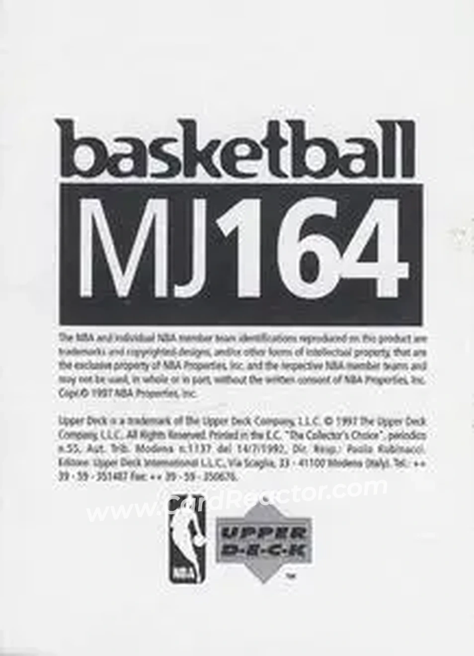 Back of Michael Jordan