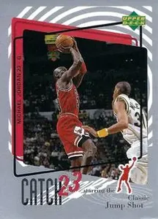 1997-98 Upper Deck NBA Stickers (European) #MJ164 Michael Jordan