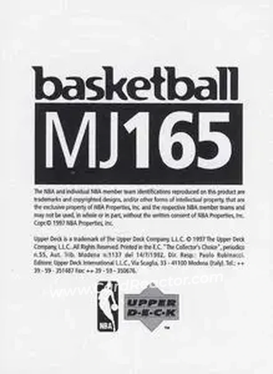 Back of Michael Jordan