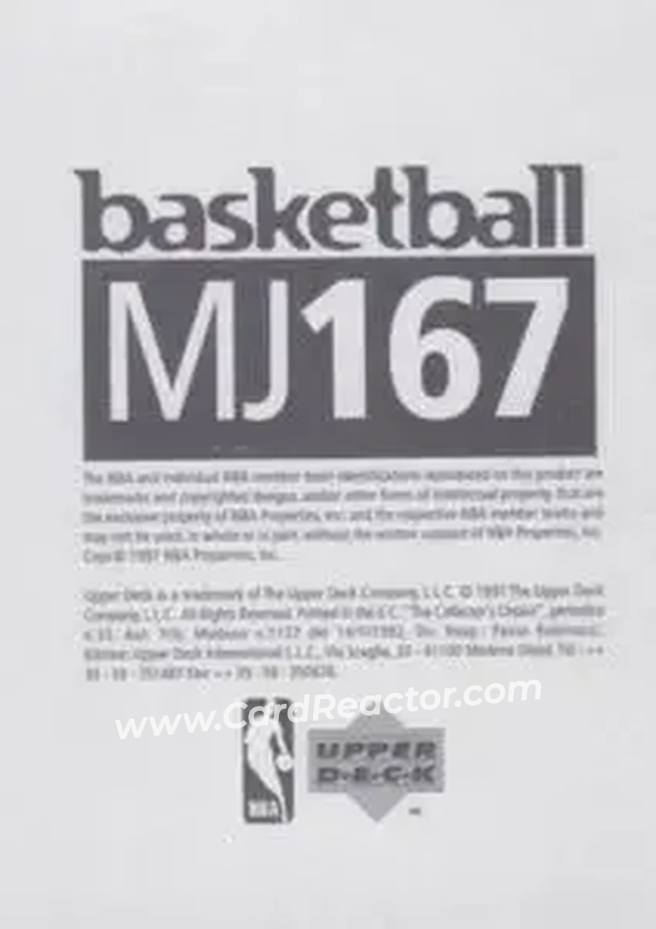 Back of Michael Jordan